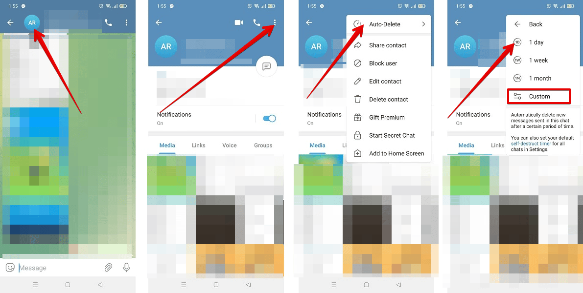 كيفية تفعيل ميزة الحذف التلقائي للرسائل في تيليجرام