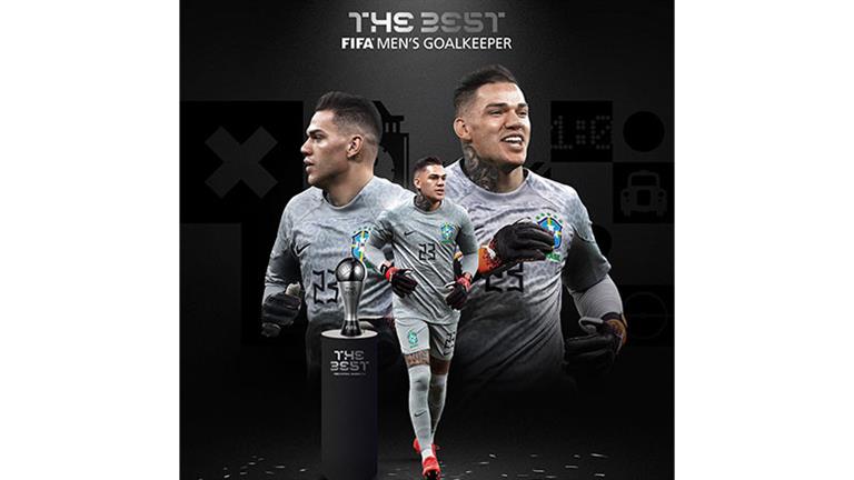 “ذا بيست”.. إيدرسون يفوز بجائزة أفضل حارس في العالم لعام 2023