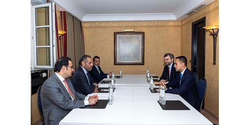 وزير الخارجية التقى الممثل الخاص للاتحاد الأوروبي لمنطقة الخليج