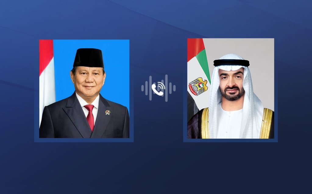 رئيس الدولة يبحث هاتفياً مع وزير الدفاع الإندونيسي المرشح الرئاسي ..العلاقات الثنائية