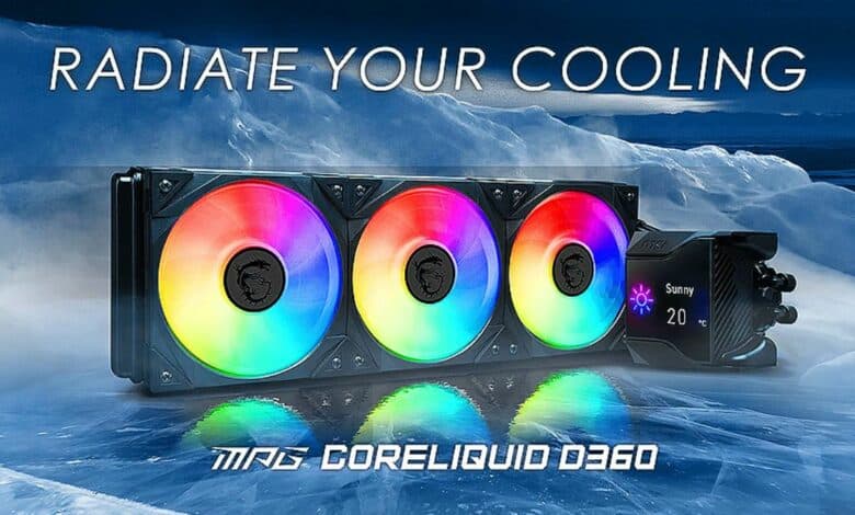 MSI تكشف عن المبرد المائي المتكامل MPG CORELIQUID D360