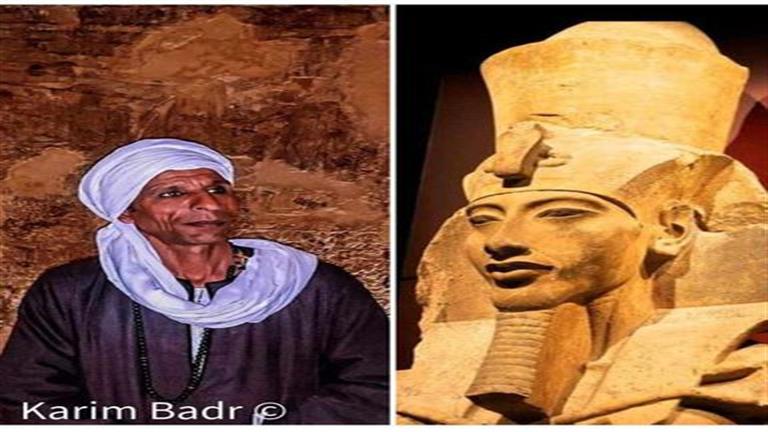 حكاية حارس مقبرة الملك إخناتون.. نسخة طبق الأصل من جده (صور)