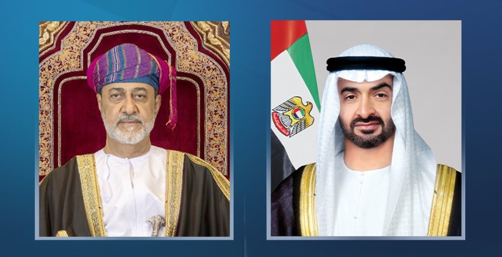 رئيس الدولة يقيم مأدبة عشاء في قصر الوطن تكريماً للسلطان هيثم بن طارق