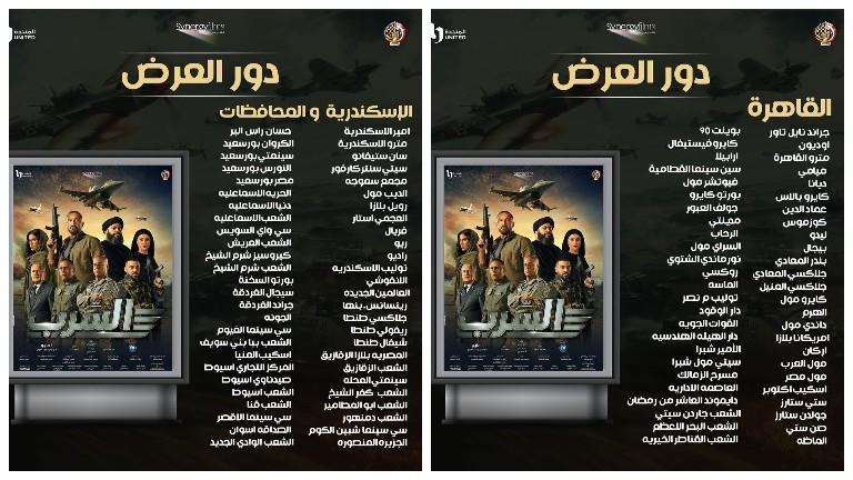 تعرف على دور عرض فيلم “السرب” في جميع سينمات الجمهورية