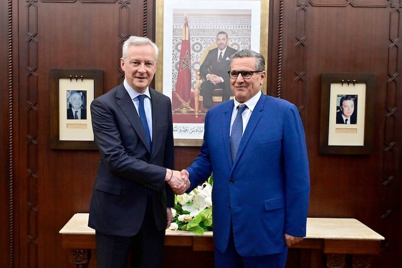 أخنوش يستقبل وزير الاقتصاد الفرنسي