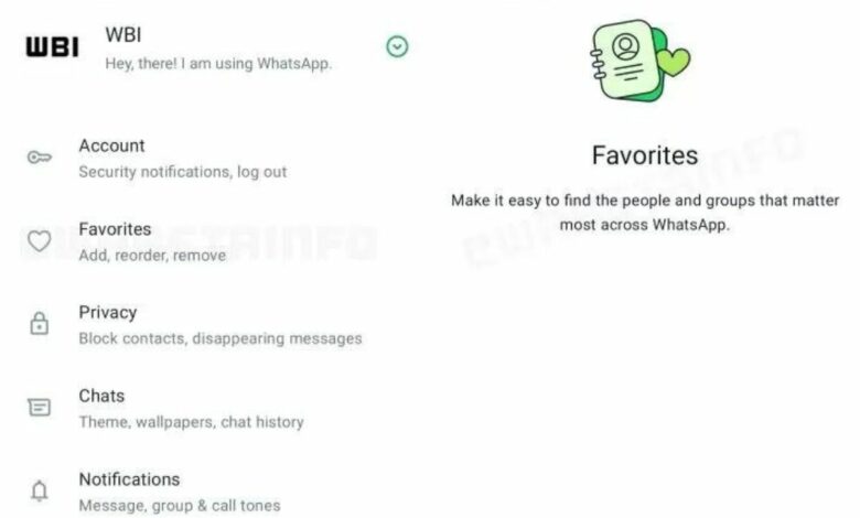 واتساب تختبر أداة لإدارة جهات الاتصال المفضلة