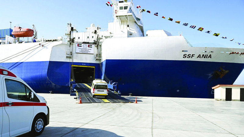 المستشفى الإماراتي العائم في العريش يواصل تقديم خدماته لسكان غزة