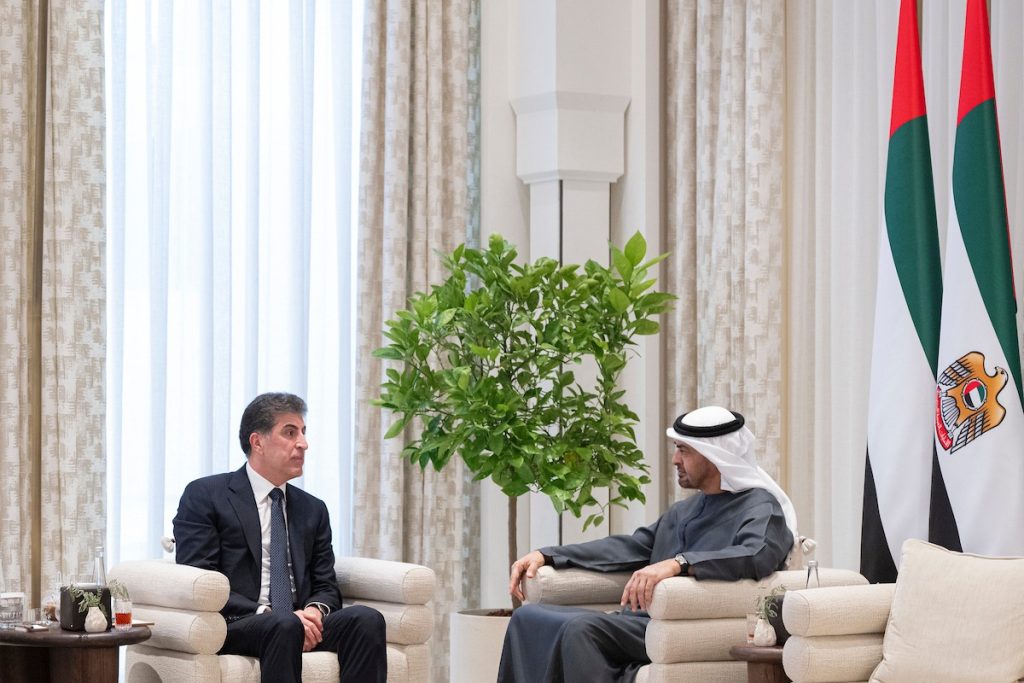 رئيس الدولة يستقبل رئيس إقليم كردستان العراق