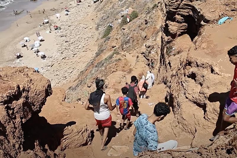 خطورة الولوج إلى شاطئ بسلا