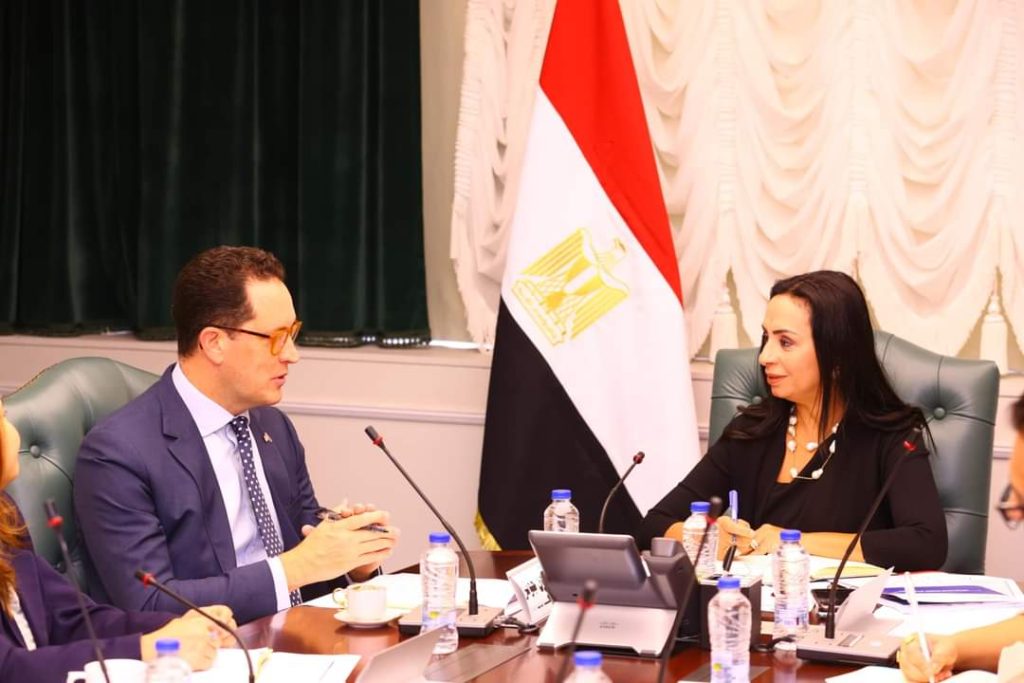 وزيرة التضامن تبحث مع مدير بعثة الوكالة الأمريكية للتنمية الدولية أوجه التعاون