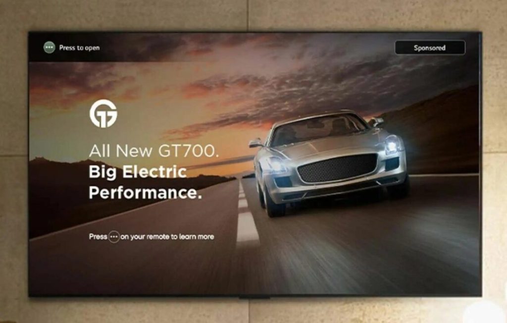 أجهزة التلفاز الذكية من LG تبدأ عرض الإعلانات الترويجية