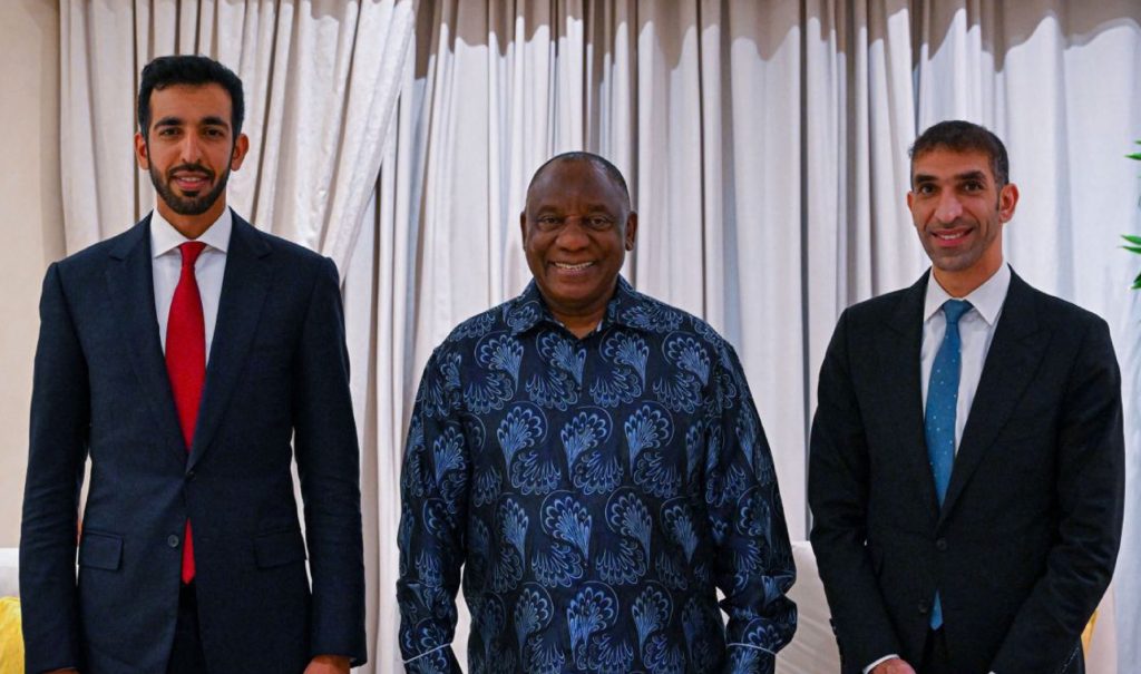 شخبوط بن نهيان يلتقي برئيس جمهورية جنوب أفريقيا