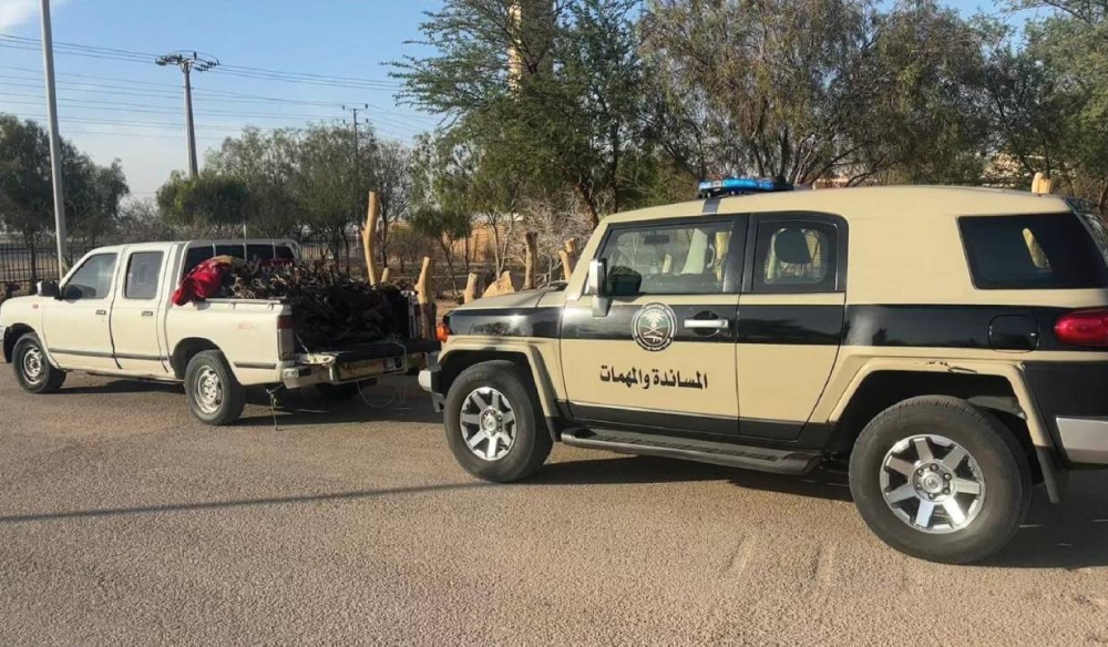 «دوريات المجاهدين» بحائل تضبط مخالفاً لنظام البيئة