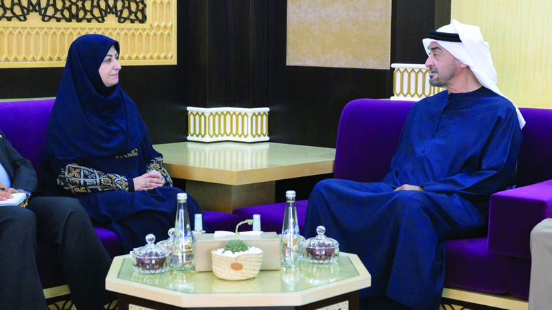 رئيس الدولة يبحث مع مساعدة الرئيس الإيراني علاقات التعاون