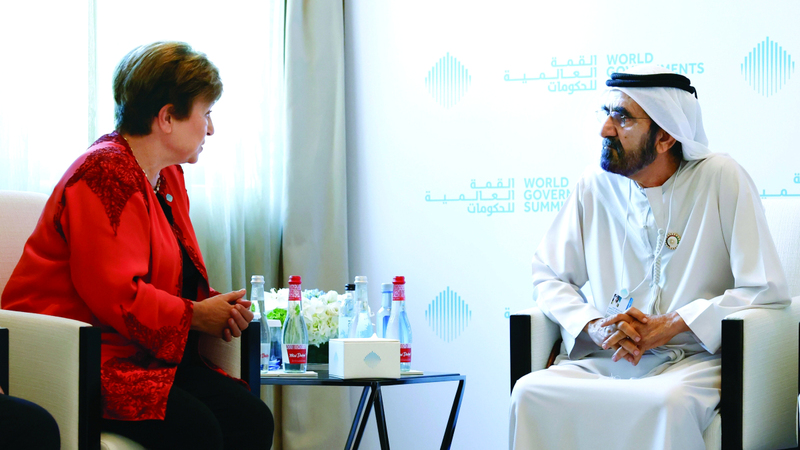 محمد بن راشد يبحث مع مديرة صندوق النقد الدولي تعزيز التعاون