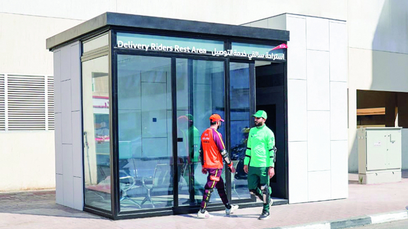 40 استراحة مكيفة جاهزة لسائقي «الديليفري» في دبي