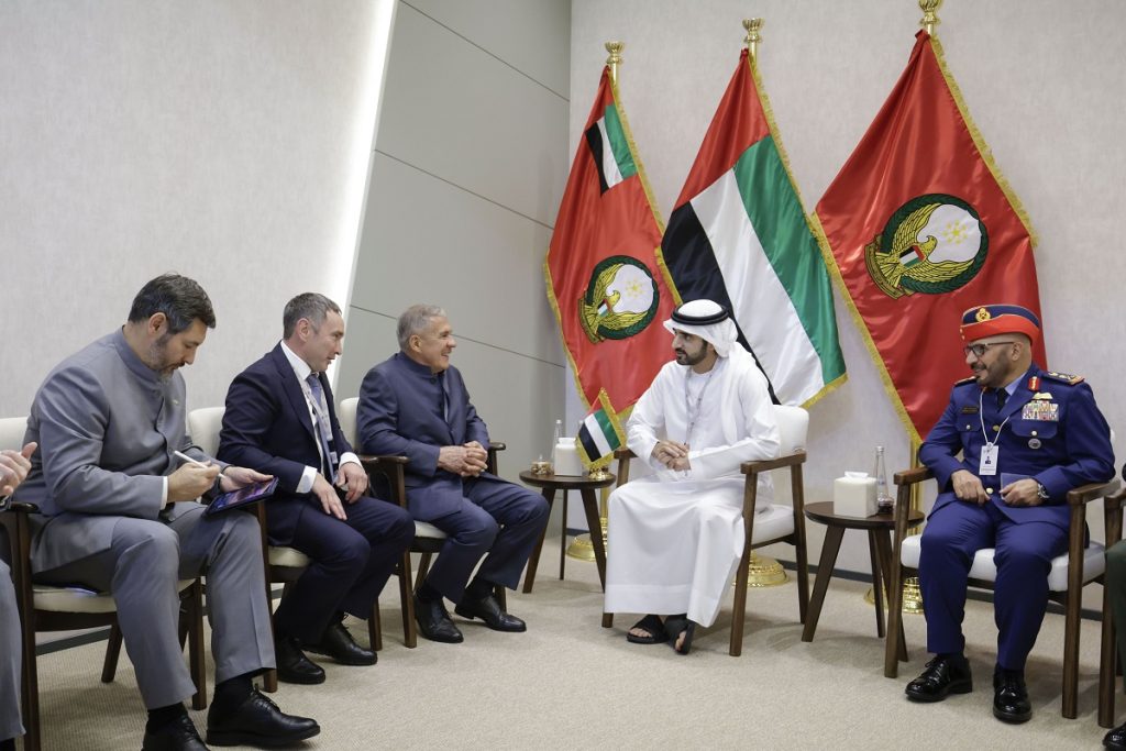 حمدان بن محمد يبحث ورئيس جمهورية تتارستان التعاون التنموي بين البلدين