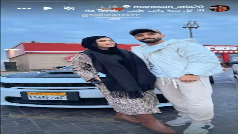 مروان عطية لاعب الأهلي يحتفل بعيد ميلاد زوجته