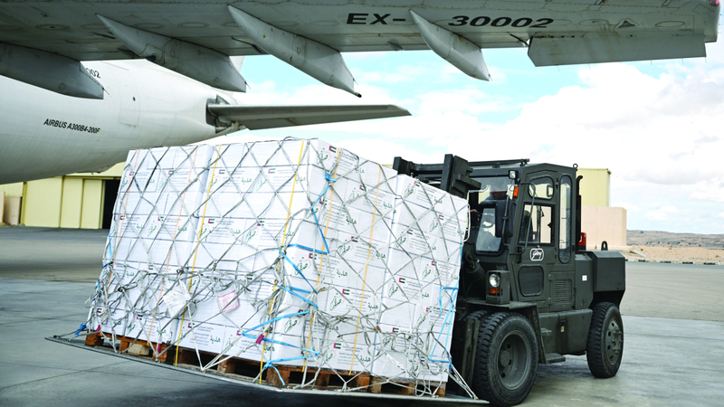 وصول 4 طائرات مساعدات إلى العريش ضمن «الفارس الشهم 3»