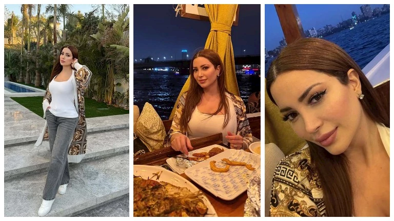 أحدث ظهور لـ نسرين طافش وسط النيل .. والجمهور يغازلها (صور)