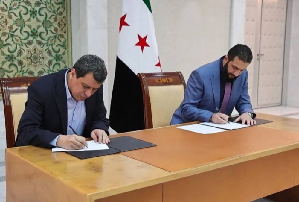 الرئاسة السورية تعلن الاتفاق على اندماج «قسد» في مؤسسات الدولة