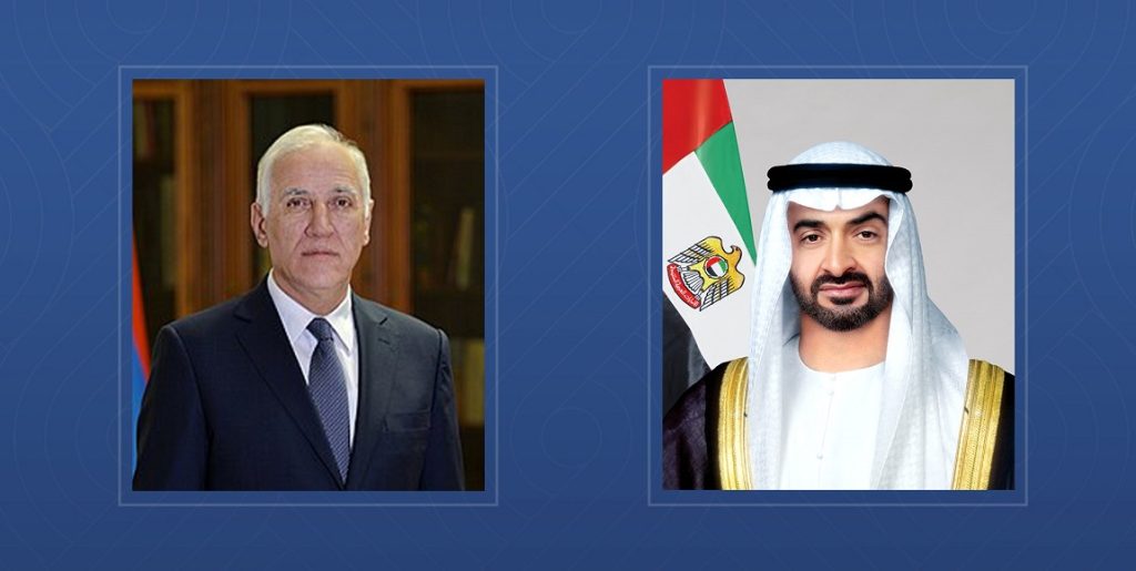 رئيس الدولة ورئيس أرمينيا يبحثان تعزيز علاقات التعاون بين البلدين