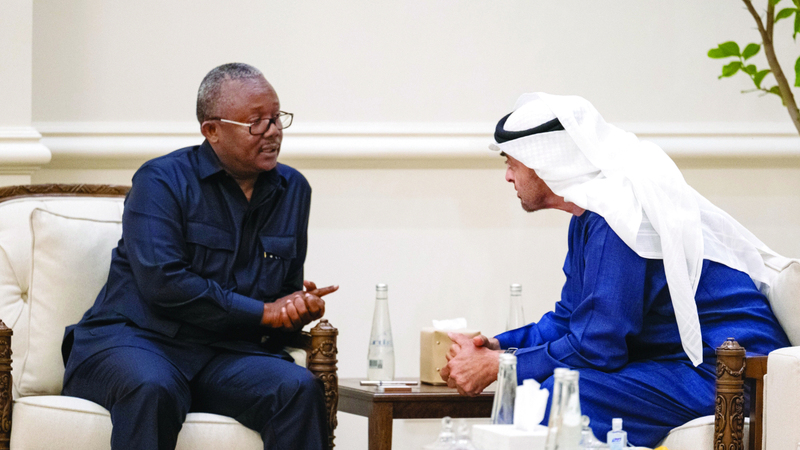 رئيس الدولة يبحث التعاون مع رئيس غينيا بيساو