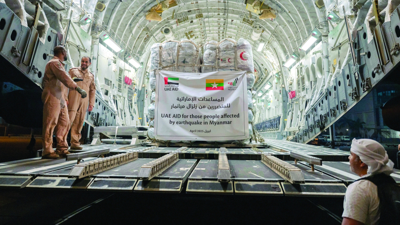 الإمارات ترسل مساعدات طبية وإنسانية عاجلة إلى ميانمار
