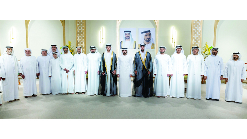 حمدان بن محمد يحضر أفراح الكتبي والمزروعي