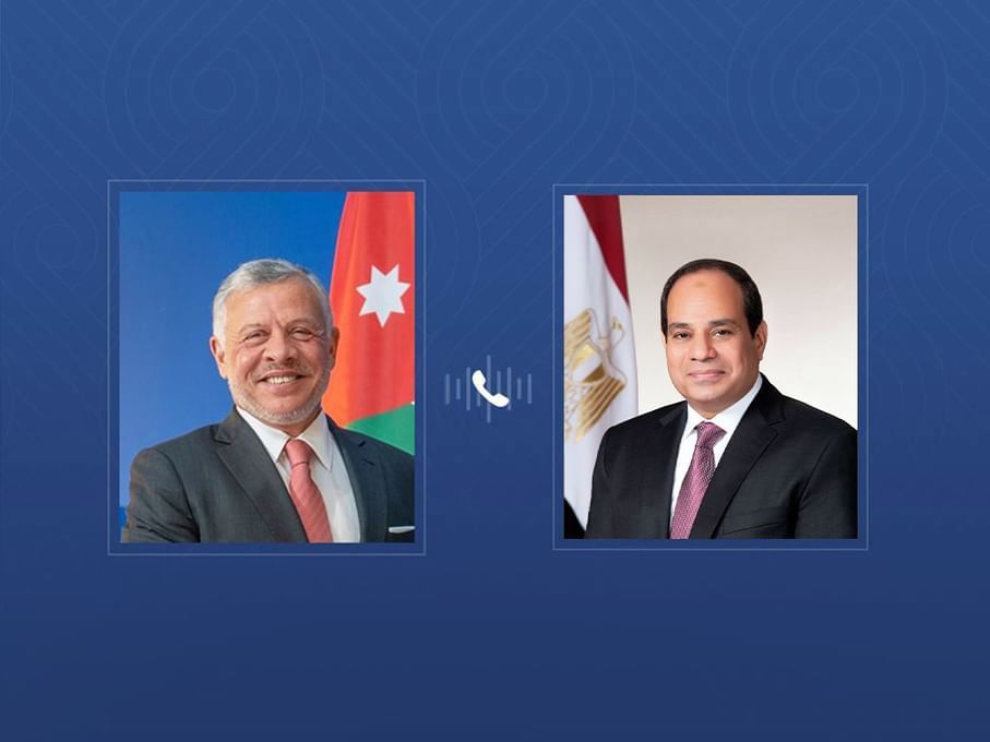 الرئيس السيسي يؤكد تضامن مصر مع الأردن في مواجهة الإرهاب