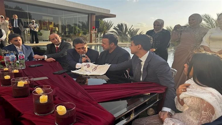 الصور الأولى من عقد قران شقيق الفنان أحمد داش