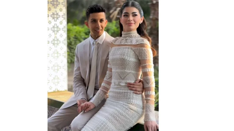 جلسة تصوير رومانسية لـ هشام جمال وليلى زاهر بمناسبة عقد قرانها (صور)