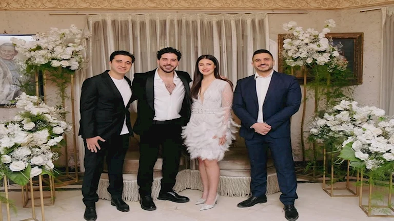 بحضور تامر حسني ومحمد سامي.. خطوبة المونتير عمرو عاكف (صور)