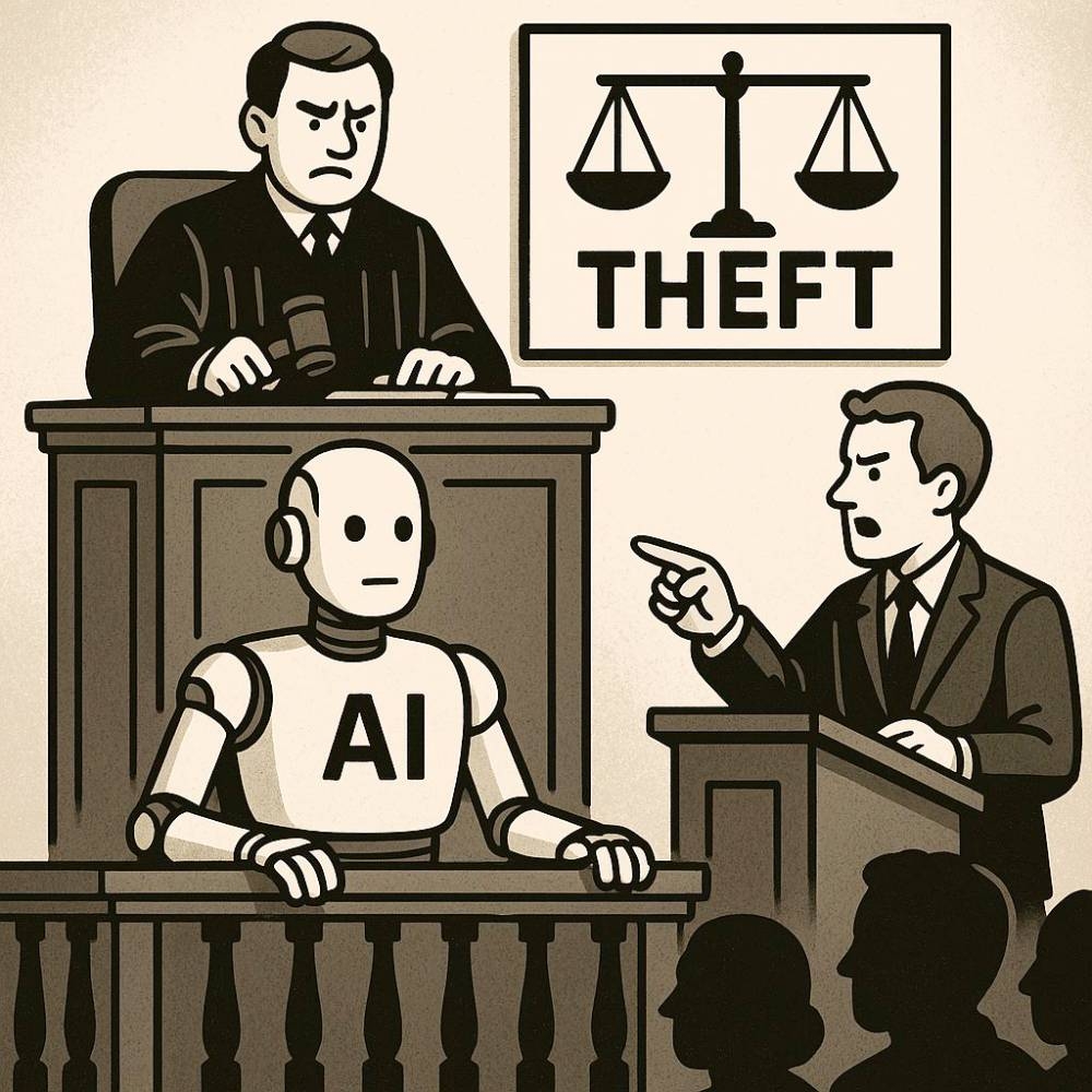 محاكمة الذكاء الاصطناعي بتهمة السرقة