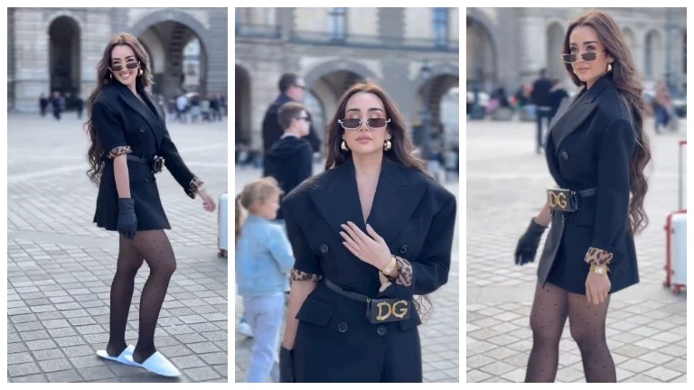 “شبشب حمام وفستان قصير”.. إطلالة غريبة لـ هنا الزاهد (صور وفيديو)