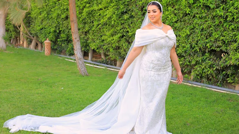 الصور الأولى للفنانة نهى صالح بفستان الزفاف