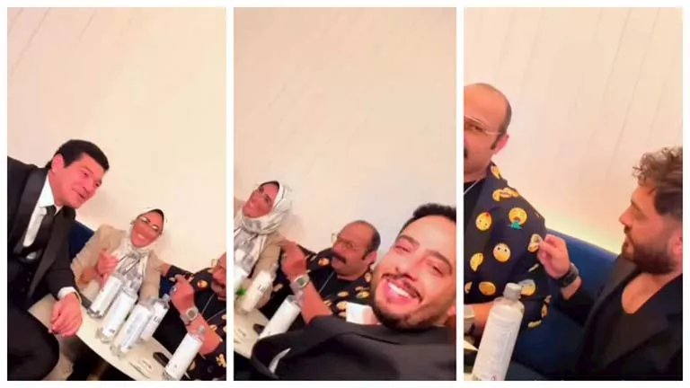 بالصور.. تامر حسني وأبطال فيلم “ريستارت” يحتفلون بالعرض الخاص في السعو