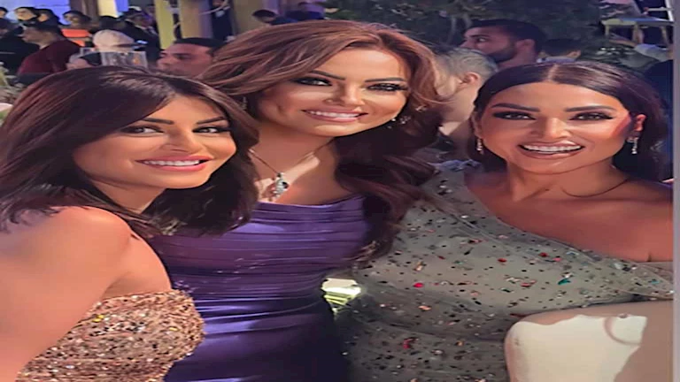 بالصور- منة فضالي تشارك جمهورها كواليس حفل زفاف رنا رئيس وسط نجوم الفن