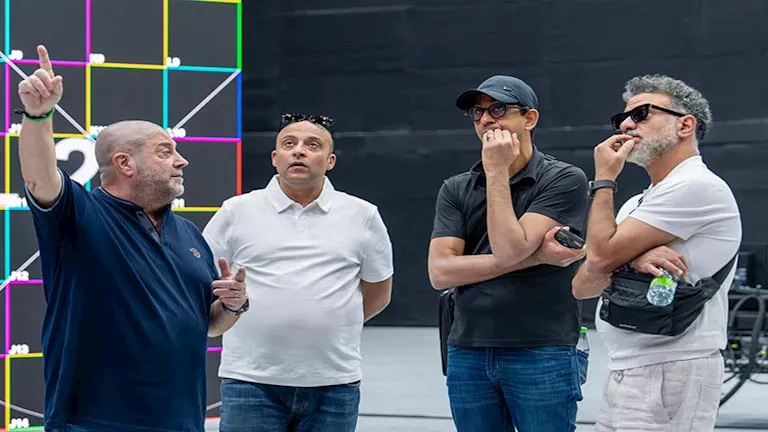 تركي آل الشيخ ينشر صورًا من زيارة مروان حامد لاستديوهات “الحصن”