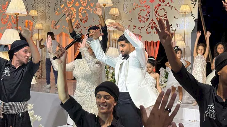 صور حفل زفاف إبراهيم عادل لاعب بيراميدز في حضور النجوم