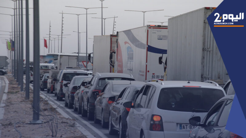 اختناق مروري بسبب الأشغال الطرقية بالدراركة نواحي أكادير (فيديو)