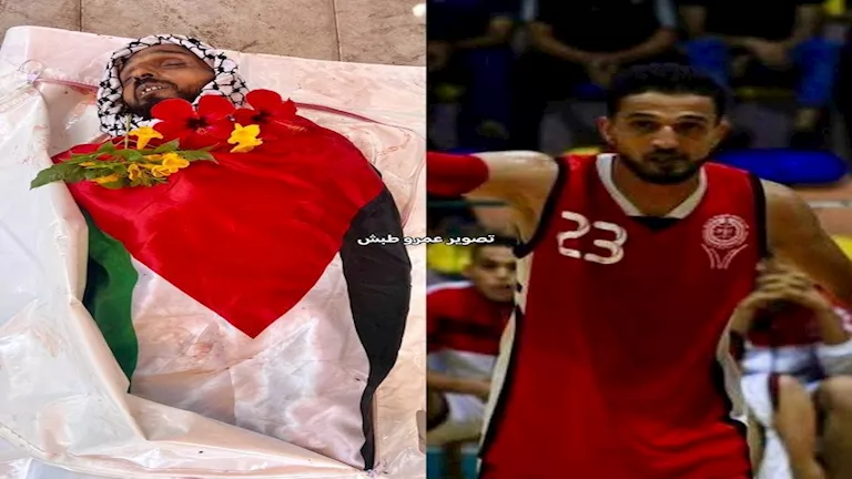أثناء بحثه عن طعام لابنته المريضة.. استشهاد لاعب كرة السلة محمد شعلان