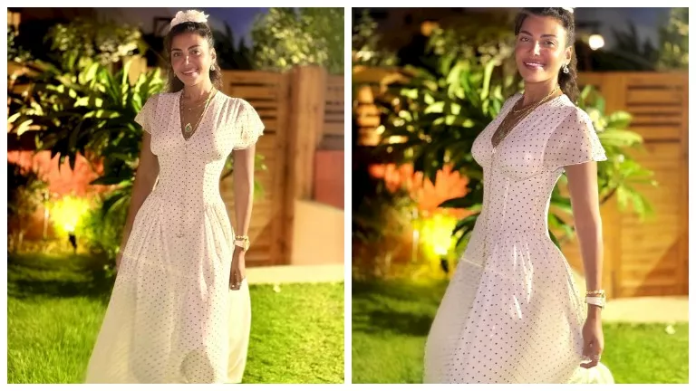 بالصور.. ريهام حجاج تخطف الأنظار بفستان صيفي وجومانا مراد تعلق