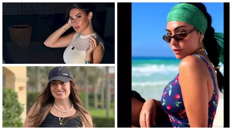 ابنة عمرو دياب جريئة وميرنا نورالدين أمام حمام السباحة