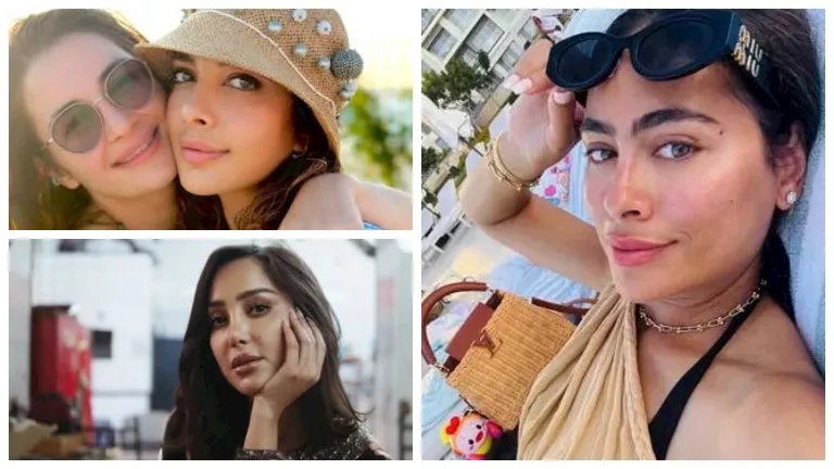 نرمين الفقي بفستان أنيق وكارولين عزمي على البحر