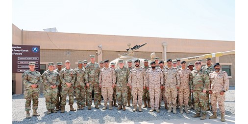 قيادة القوة البرية الكويتية والقوات البرية الأميركية الوسطى عقدتا اجتماعا تدريبيا لتعزيز التعاون العسكري