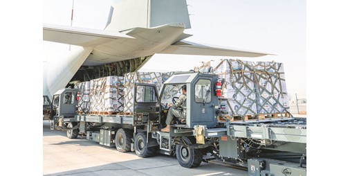 10 أطنان من المساعدات لإغاثة قطاع غزة