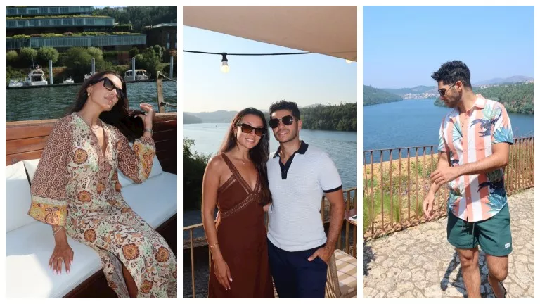 15صورة رومانسية.. مينا مسعود وإيميلي يستمتعان بشهر العسل في البرتغال