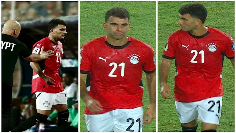 لقطة مثيرة للجدل لزيزو عقب استبداله بمباراة مصر وإثيوبيا