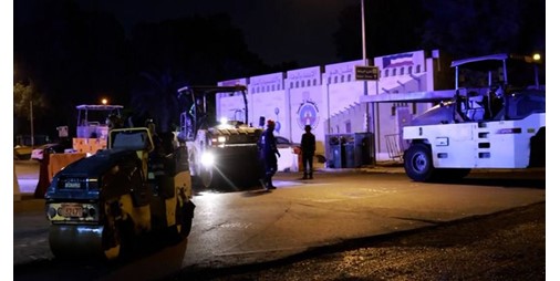 الأشغال استمرار أعمال الصيانة الجذرية للطرق في الفيحاء